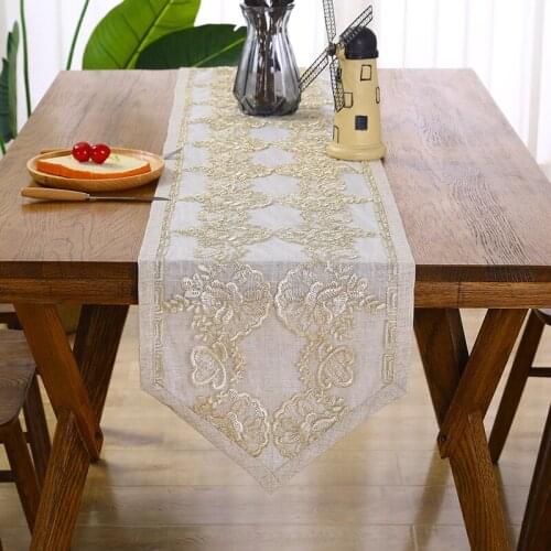 Embroidery Table Runners Cotton Linen Floral Tablecloths Wedding Party Decoration Home Nordic Camino De Mesa