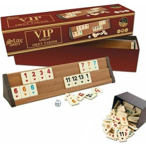 Holz Black Pearl -V.I.P -Deluxe - Cafe Wooden Rummy Set - Ahsap OKEY TAKIMI