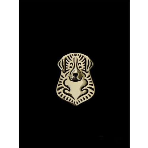 Trendy personalized Bernese Mountain brooch plate silver fashion jewelry