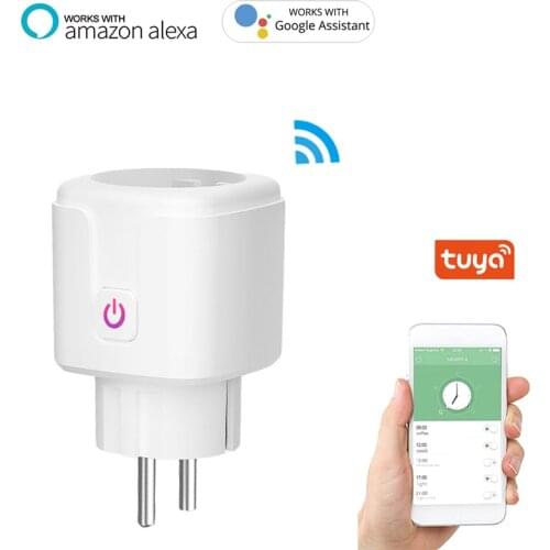 WiFi Smart Socket WiFi Plug EU Wireless Remote Voice Control Power Energy Monitor Outlet Timer for Alexa Google Home Tuya Hub