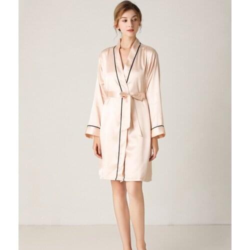 Creation 101 Pajamas womens simulation silk nightgown lace suspenders nightdress two-piece nightdress bathrobe home service