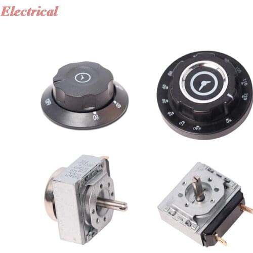 1pc Disinfection Cabinet Timer Rice Steaming Cart With Bell Reminder Switch Knob 60/90/120Min Long Axis Dial Timer 16A 250V