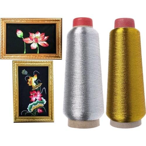 1PC Sewing Machine Cone Threads Polyester Overlocking All Purpose Golden Silver