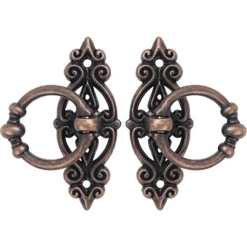 5Pcs Vintage Looks Brass Door Knob Wardrobe Drawer Pulls Handle Mounting Screws Dressers for Bedroom Kitchen Cabinet Cupboard