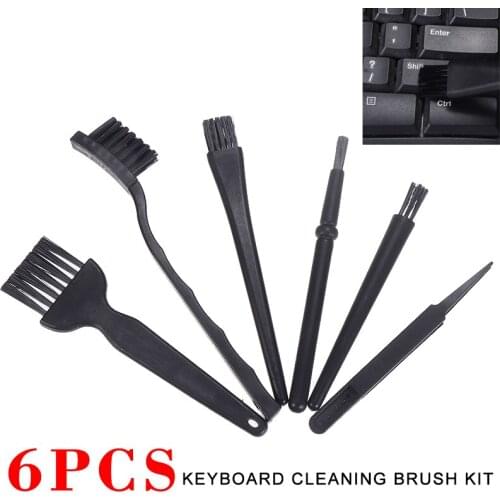 6 In 1 Portable Computer Keyboard Cleaner Brush Dust Cleaning Kit Tweezers Set for Laptop Mechanical Keyboard Camera