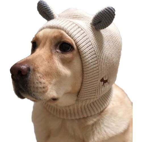 Golden Retriever Accessories Winter Hats for Dogs Knitted Dog Hats for Large Dogs Cute Rabbit Ear Costume Accessories