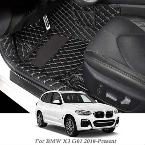 Car Styling PU Leather Floor Mat For BMW X3 G01 2018-Present LHD Auto Foot Pad Carpet Warterproof Cover Internal Accessories