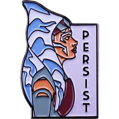 Ahsoka Tano Enamel Pin and Brooch Persist Talented Artists Lapel Pin Art Jewelry Feminist Collection Gifts