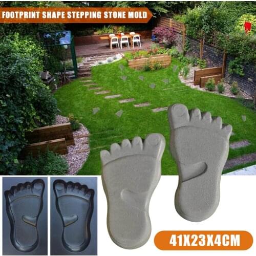 1 Pair Footprint Shape Stepping Stone Mold Paving Floor Mould Floor Tile ABS Floor Mould for Lawns Parks Gardens Beaches Path