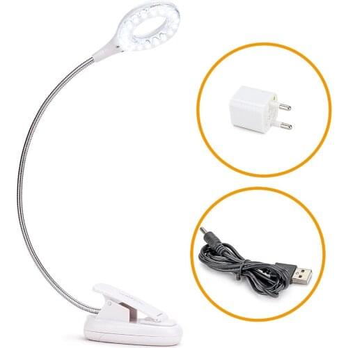 Flexible Desk Table Lamp Book Reading Lights 18 LED USB Recharge Night Light For Laptop Notebook PC Computer Bedside decor light