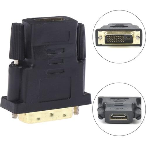 Hot sale 1pc DVI D 24+1 Pin Male To Female Adapter Converter HDTV Cable Switch for PC PS3 Projector HDTV Converter