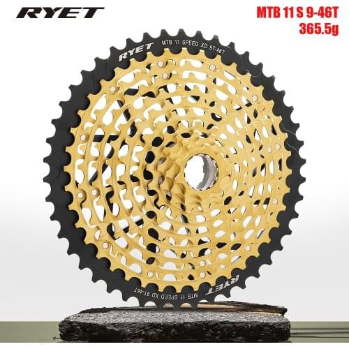 RYET Cassette 11 Speed Cassette 9-46T Cassette XD Cassette 355g Ultimate 11s Sprocket K7 11V MTB Cassette