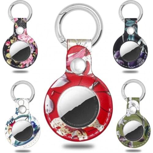Leather Protective Cover For Apple AirTag Wear-resistant Keychain Comfortable Leather Case For Apple Anti-lost Locator Tracker