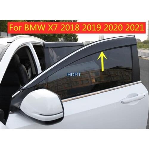 For BMW X7 2018 2019 2020 2021 Smoke Weather Shield Window Visor Sun rain Deflector sun Car Rain Guard Accessories Auto Styline