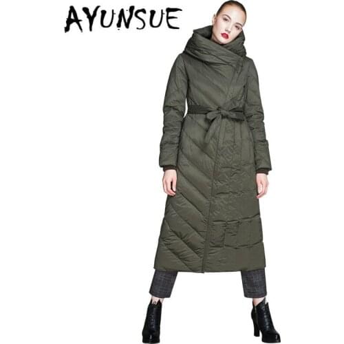 90% White Duck Down Jacket Women Korean Hooded Down Coat Women Winter Coat Puffer Jacket Women Warm Parka EF18018 YY1636