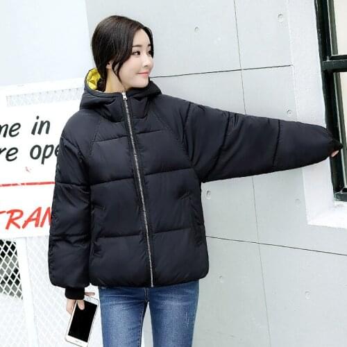 2018 Polyester Long Zipper Slim Cotton Liner Full Zippers Top Fashion Clothes Woman New Fund Cotton Korean Hat Jacket