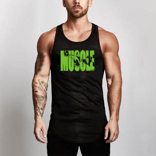 Brand Fashion Mesh Casual Mens Tank Tops Fitness Clothing Vest Sleeveless Shirt Bodybuilding Gym Stringer Sports Undershirt