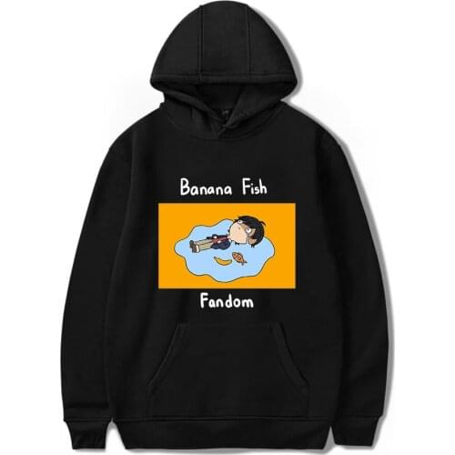 Banana fish Hoodie Fashion Sweatshirt Men/Women Harajuku Hoodies Loose Tops Corron Pullover Letter Print Banana fish Hoodies