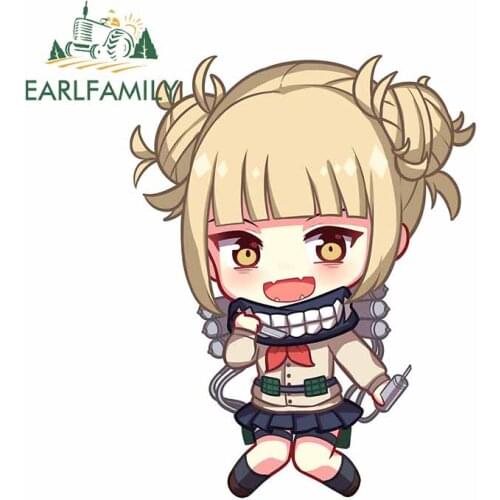 EARLFAMILY 13cm x 10.1cm for My Hero Academia Himiko Toga Decal Snowboard Suitcase Car Stickers Camper Fine Bumper RV Decoration