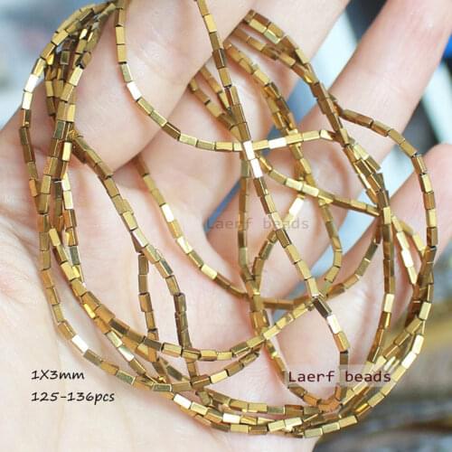 Natural 1X3mm Hematite Rectangle beads 125pcs per strand ,For DIYJewelry making! Mixed wholesale for all items