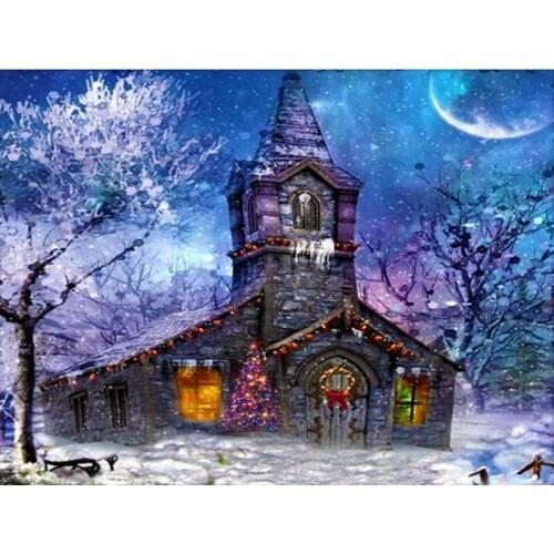 New DIY Diamond Embroidery Scenery Diamond Painting Snow Castle pattern Full 5D Cross Stitch Needlework Handmade Hobby Gift P847