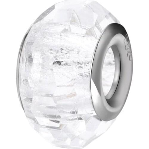 New Necklace Bracelet Silver Color Glass Beads Series Boutique DIY Accessories For Women P2068