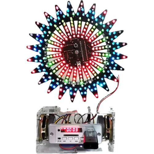 Upgraded version of automatic rotating seven color LED lights Ferris Wheel Bluetooth speaker DIY electronic production kit