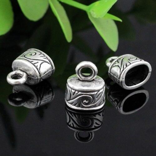 Fit 7x5mm Cord Crimp End Caps Buckle Tips for Necklace Bracelet Cord Connectors Clasp,DIY Accessories 11x10mm 100pcs/lot K04194