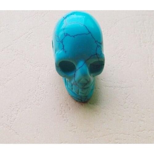 Wholesale 8pcs/lot 2017 New fashion hot-selling good quality carved skull stone pendants charms for jewelry making free shipping
