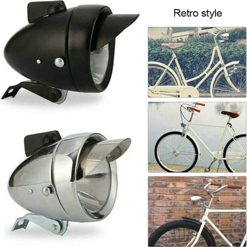 Retro Style Front Bike Headlight MTB Cycling Lantern Waterproof Bicycle Lamp Bike Accessories Not Included Battery