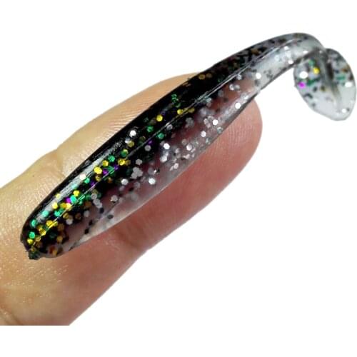 5.5cm 10pcs NEW Fishing Lures T Tail Wrom Add Odor Attractant Bass Artificial Soft Bait