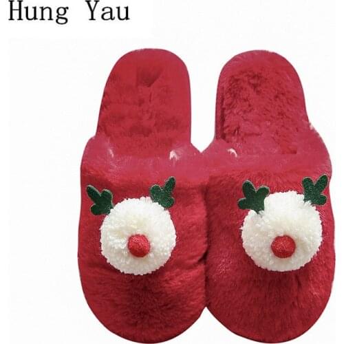 Women Slippers Shoes Winter Warm Cute Cartoon Girls Fashion Platform Slides Non-slip Flats Indoor Home Comfortable