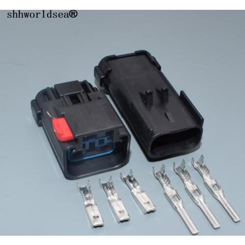 Shhworldsea 2.8mm 3p auto wiring connector, female male connector 54200308 54200312