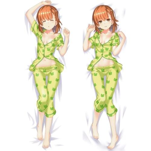 Japanese Anime Pillowcase A Certain Scientific Railgun Misaka Mikoto Dakimakura Body Pillow Case Hugging Body Pillow Cover Case