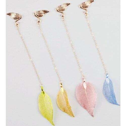 1pcs Creative Stationery Wholesale Blue Fruit LG-40919 Leaves - Pendant Bookmark Bookmark
