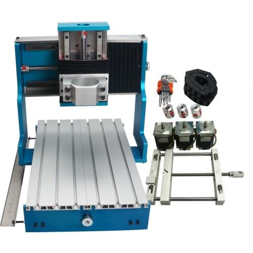 3040 CNC Milling Machine Frame Kit Tools Square Rail Linear Guides Ball Screw Wood Router Lathe Bed With Dust Cover