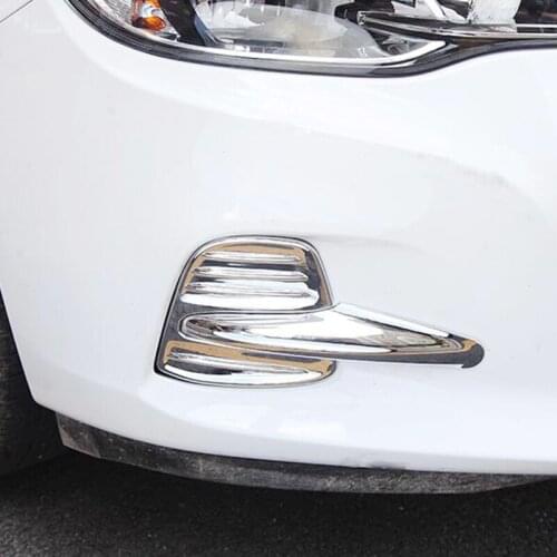 For Chevrolet CAVALIER 2017 2018 2019 accessories styling ABS Chrome Car front fog lamp eyebrow frame panel Cover Trim 4pcs