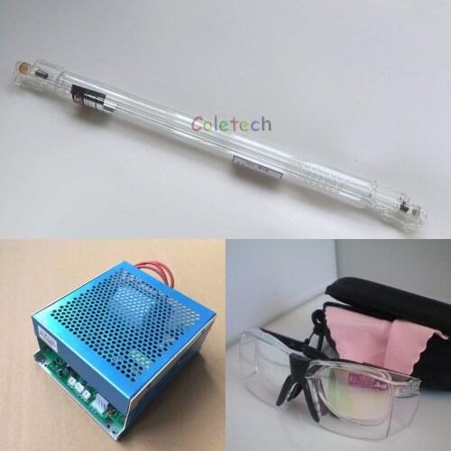 40W CO2 Laser Tube 80cm + Power Supply AC110V Engraver Cutter + Goggles