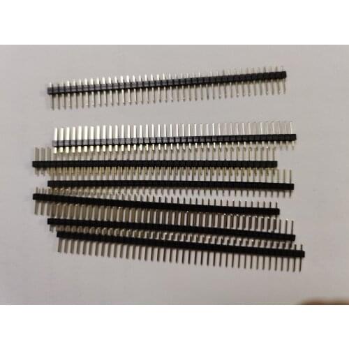 60 pcs Gold-Plated 2.54mm Breakable Pin Header 1x40 40pin Male Single Row Strip