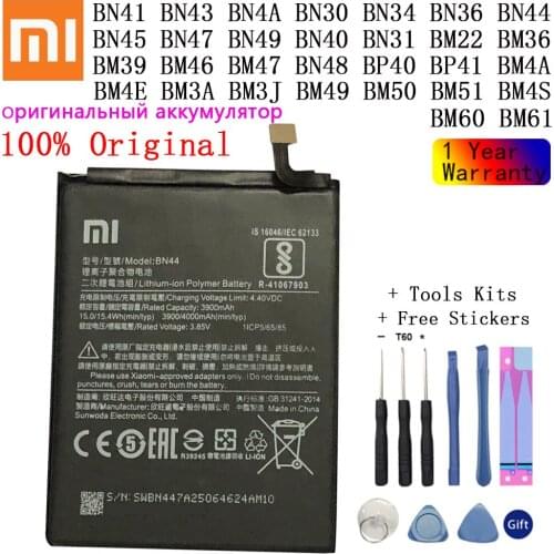 Original XiaoMi Replacement Battery For Xiaomi Redmi 3 3S 3X 4X 4A 5A 3 pro 5 Plus Note 3 4 4X 5 5A 6 7 Pro Mi5 Mi 8 5X Battery
