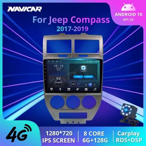 2Din Android10 Car Radio For Jeep Compass 2017-2019 Stereo Receiver GPS Navigation Car Multimedia Player Auto Radio Car Receiver