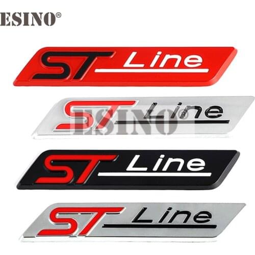 Car Styling 3D Metal Chrome Zinc Alloy Emblem Badge for Ford ST Line Focus Fiesta Puma Ecosort Mondeo Edge Kuga Escape Explorer