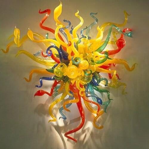 Colored Glass Wall Lamps Custom Colorful Murano Glass Wall Sconce 32 Inches Italy Design LED Wall Lighting for Home Decoration