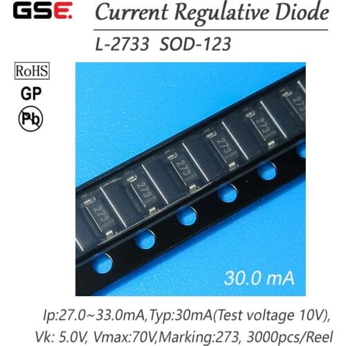 L-2733 30.0MA SMD SOD-123 CRD / CURRENT REGULATIVE DIODE NEW 10PCS/LOT