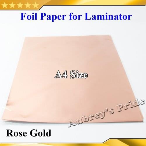 Free Shipping 50Pcs Rose Golden 20x29Cm A4 Hot Stamping Foil Paper Laminator Laminating Transfere on Elegance Cards