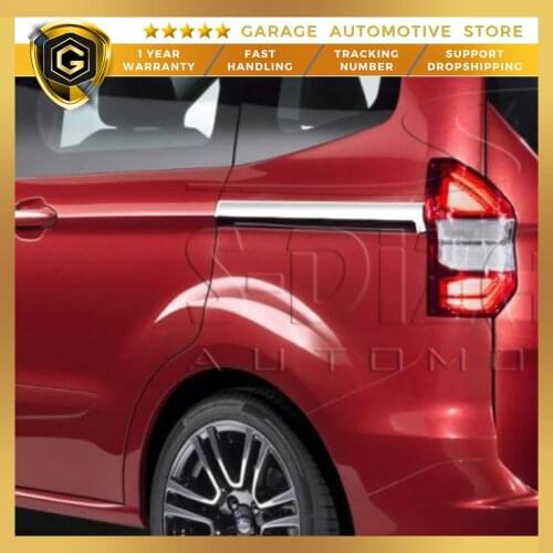 For Ford Courier Stainless Steel Chrome Sliding Door Slat 2 Piece 2014 Above