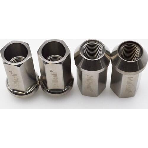 Cone seat and open end titanium alloy wheel hub nut M14*1.25*45