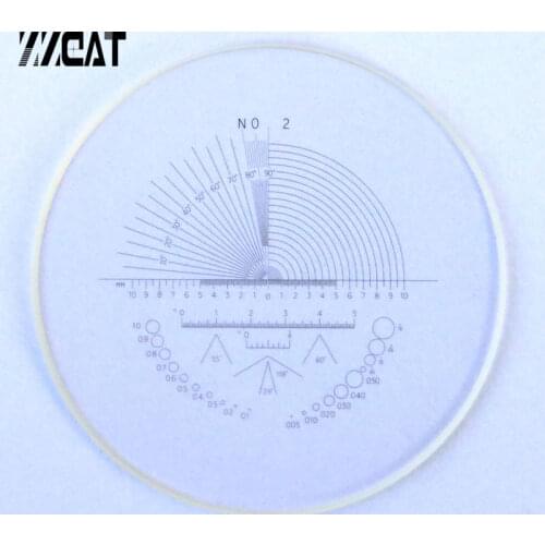 948 Optical Glasses X Ruler Stage Micrometer Eyepiece Reticle Calibration Slide for Microscope Angle Dot Ruler Measurement