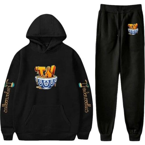 Thinknoodles Two Piece Set Women Men Long Sleeve Hoodies+Jogger Pants Fashion Hot Sale Casual Streetwear Clothes