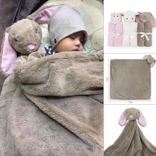 Baby Blanket Newborn Animal Double-deck Blanket Childrens Thick Warm Crystal Velvet Sleeping Blanket Boys Girl Photography Prop